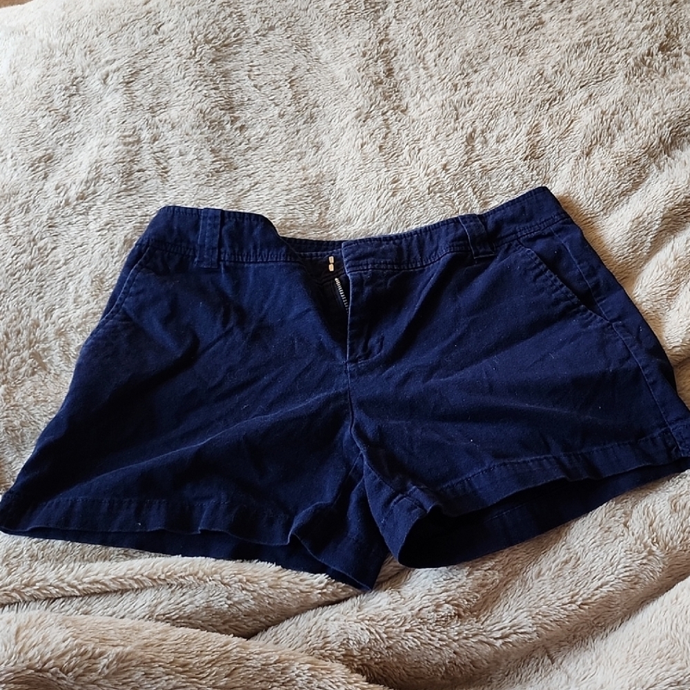 Navy Blue High-Waisted Shorts
